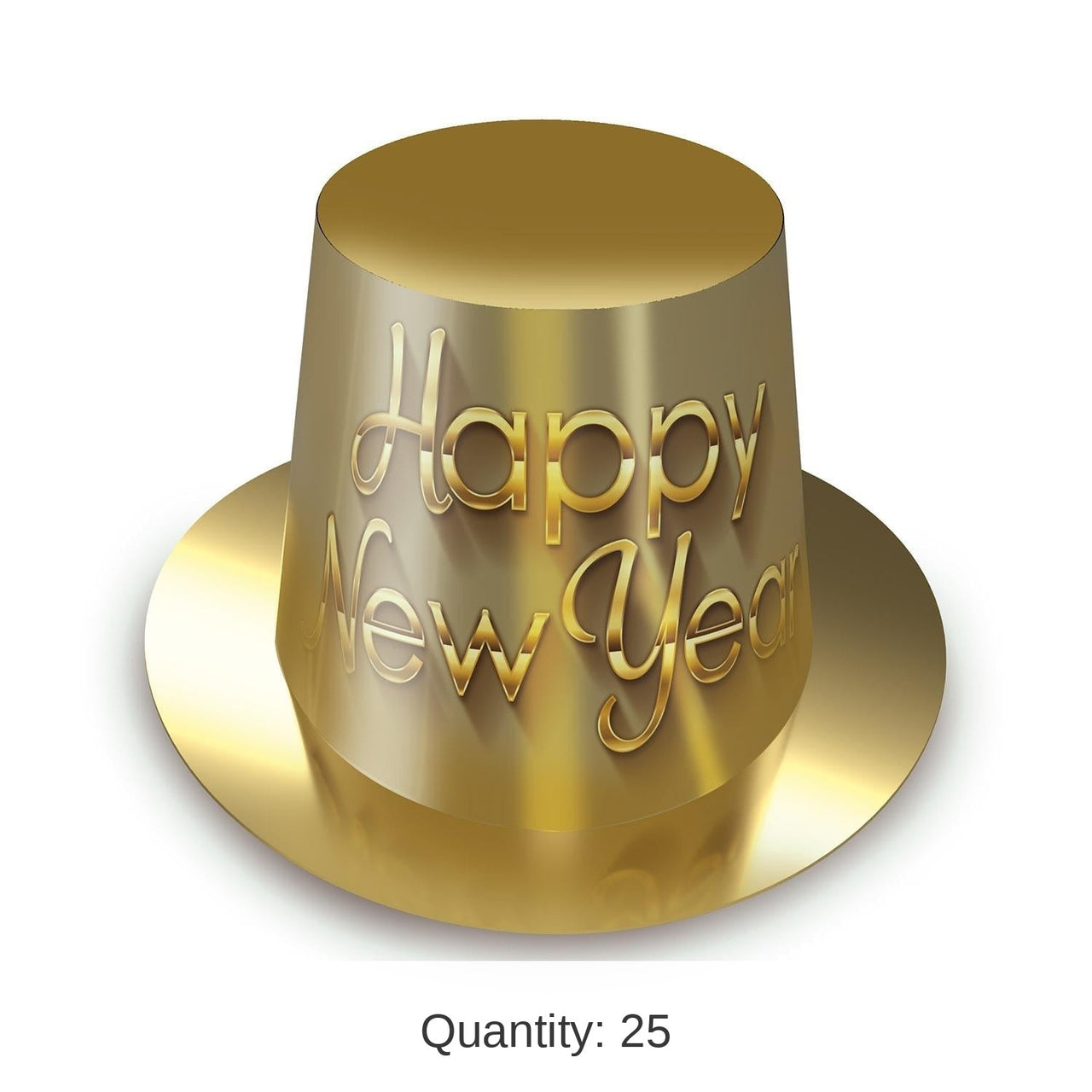 25 Pack Bulk Golden New Year Hi-Hat