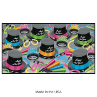 New Year's Eve Neon Glow Legacy Party Assortment for 50