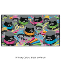 New Year's Eve Neon Glow Legacy Party Assortment for 50