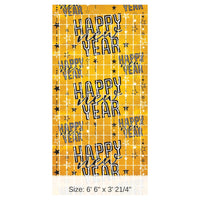 6 Pack Bulk Happy New Year Metallic Square Curtain
