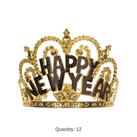 12 Pack Bulk Plastic Happy New Year Tiara
