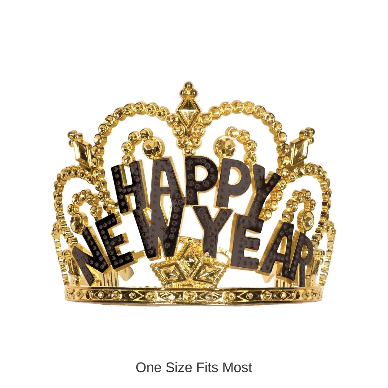 12 Pack Bulk Plastic Happy New Year Tiara