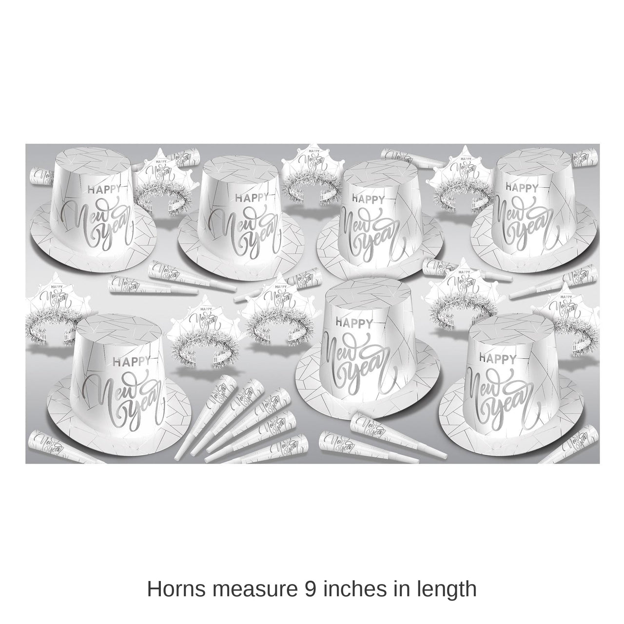 White New Year Silver Party Assortment for 50