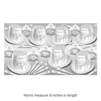 White New Year Silver Party Assortment for 50
