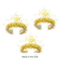 50 Pack Bulk White New Year Gold Tiara