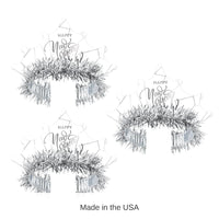 50 Pack Bulk White New Year Silver Tiara