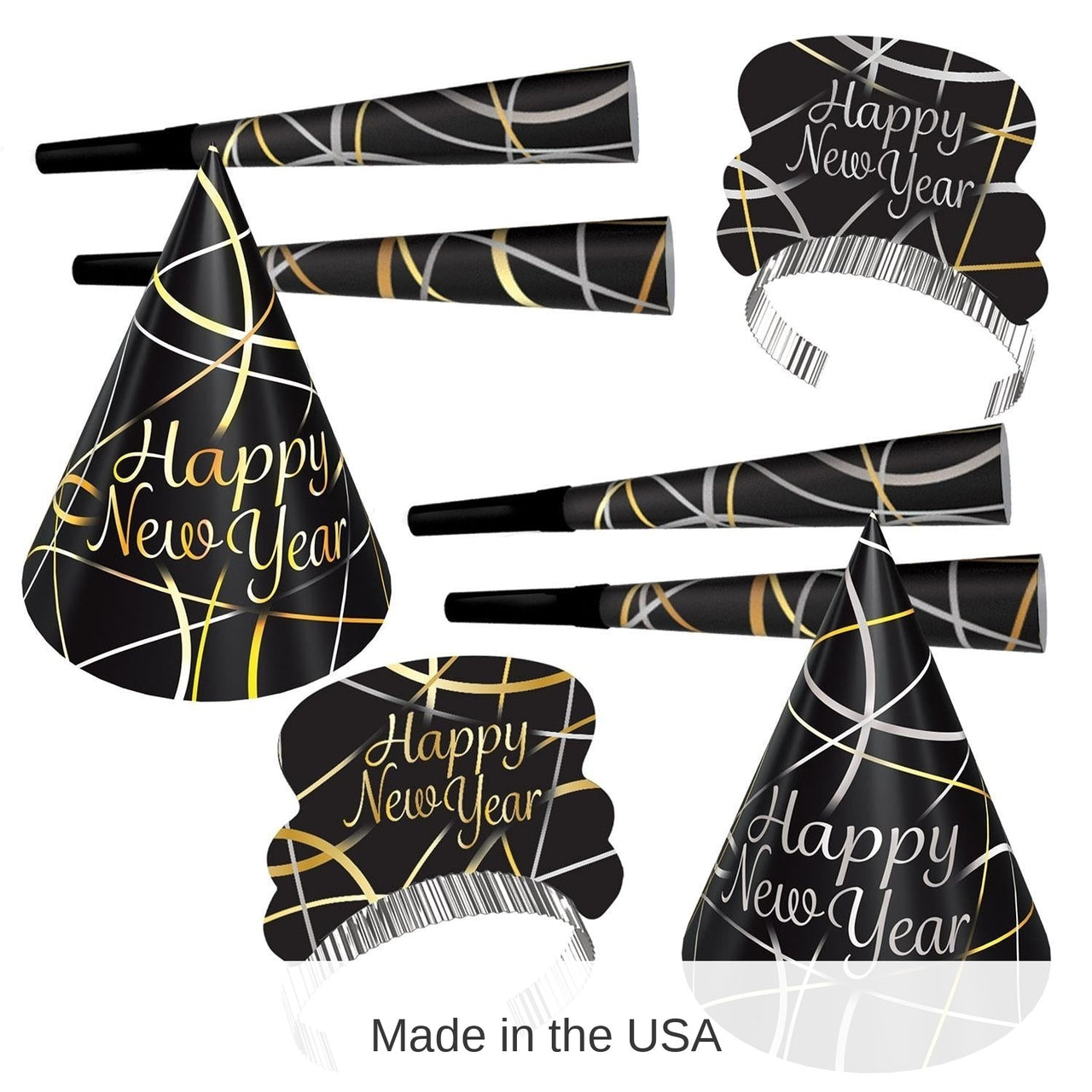 12 Pack Bulk Ring In The New Year Party Kit for 4