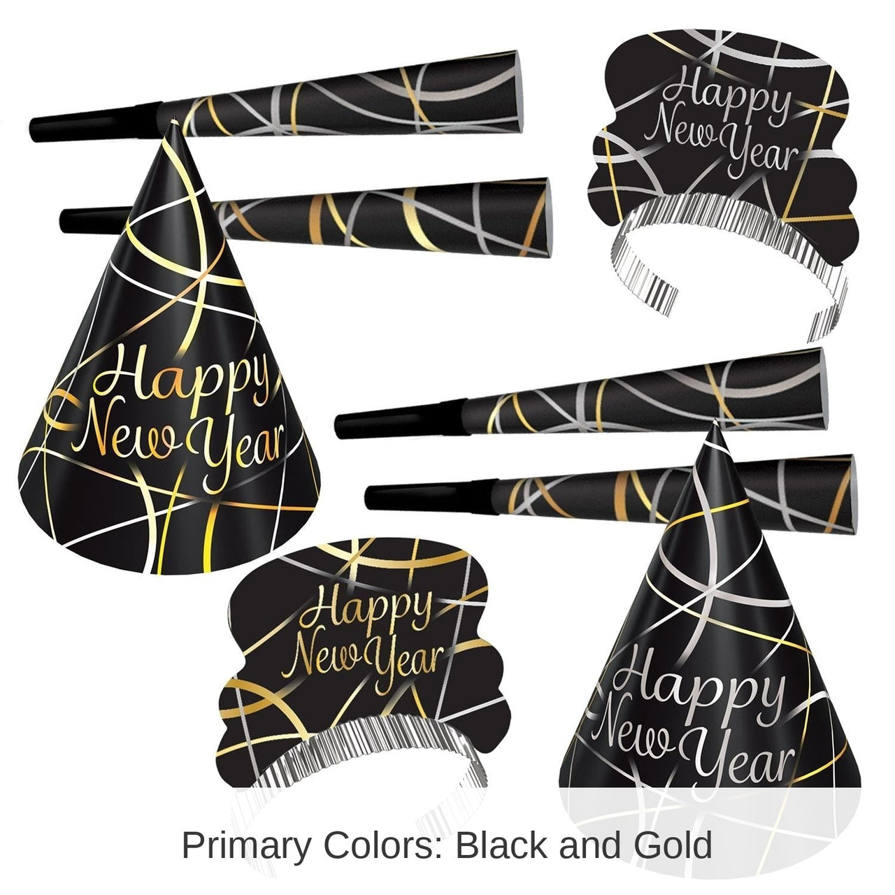 12 Pack Bulk Ring In The New Year Party Kit for 4