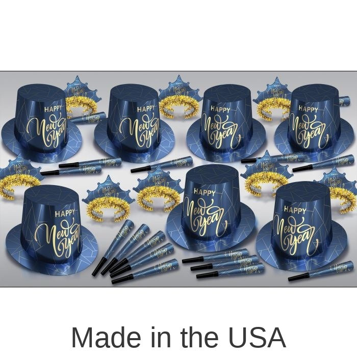 Midnight Blue New Year Party Kit for 50 People