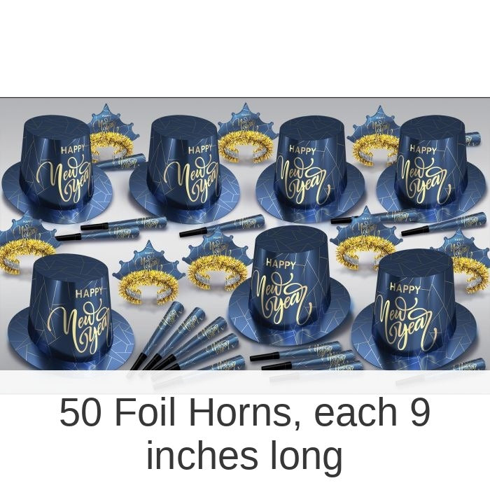 Midnight Blue New Year Party Kit for 50 People