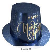 25 Pack Bulk Midnight Blue New Year Hi-Hat