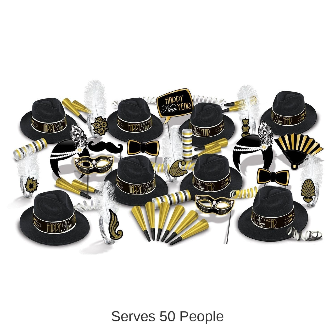 Roaring 1920's New Year New Year's Eve Party Kit for 50 People