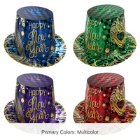 25 Pack Bulk New Year's Eve Midnight Masquerade Hi-Hats