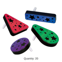 20 Pack Bulk Party Plastic Metallic Noisemakers