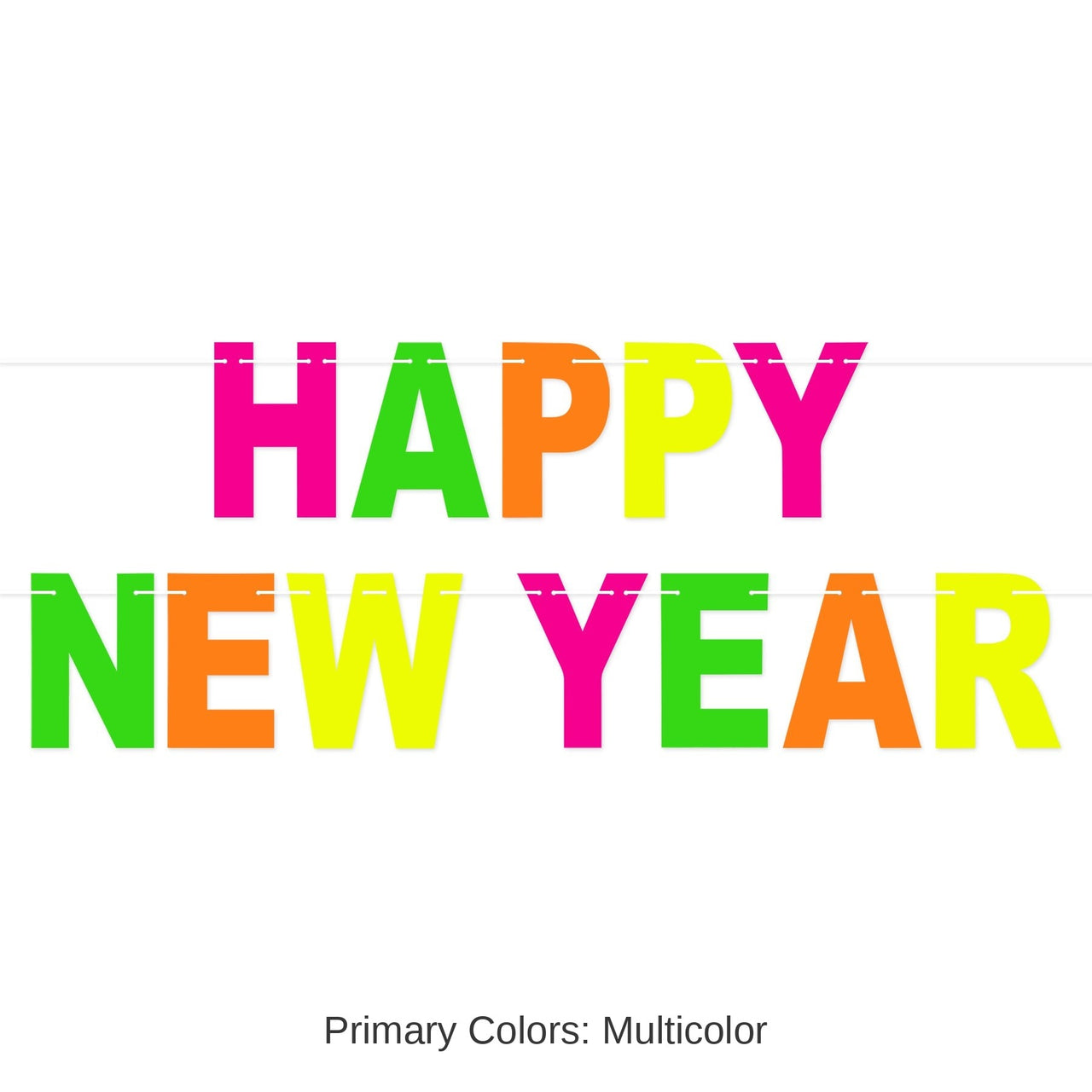 12 Pack Bulk Neon Happy New Year Streamer
