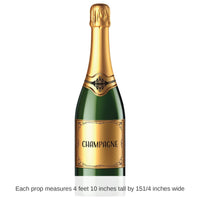 4 Pack Bulk Champagne Bottle Stand-Up Prop 4ft 10in New Year's & Awards