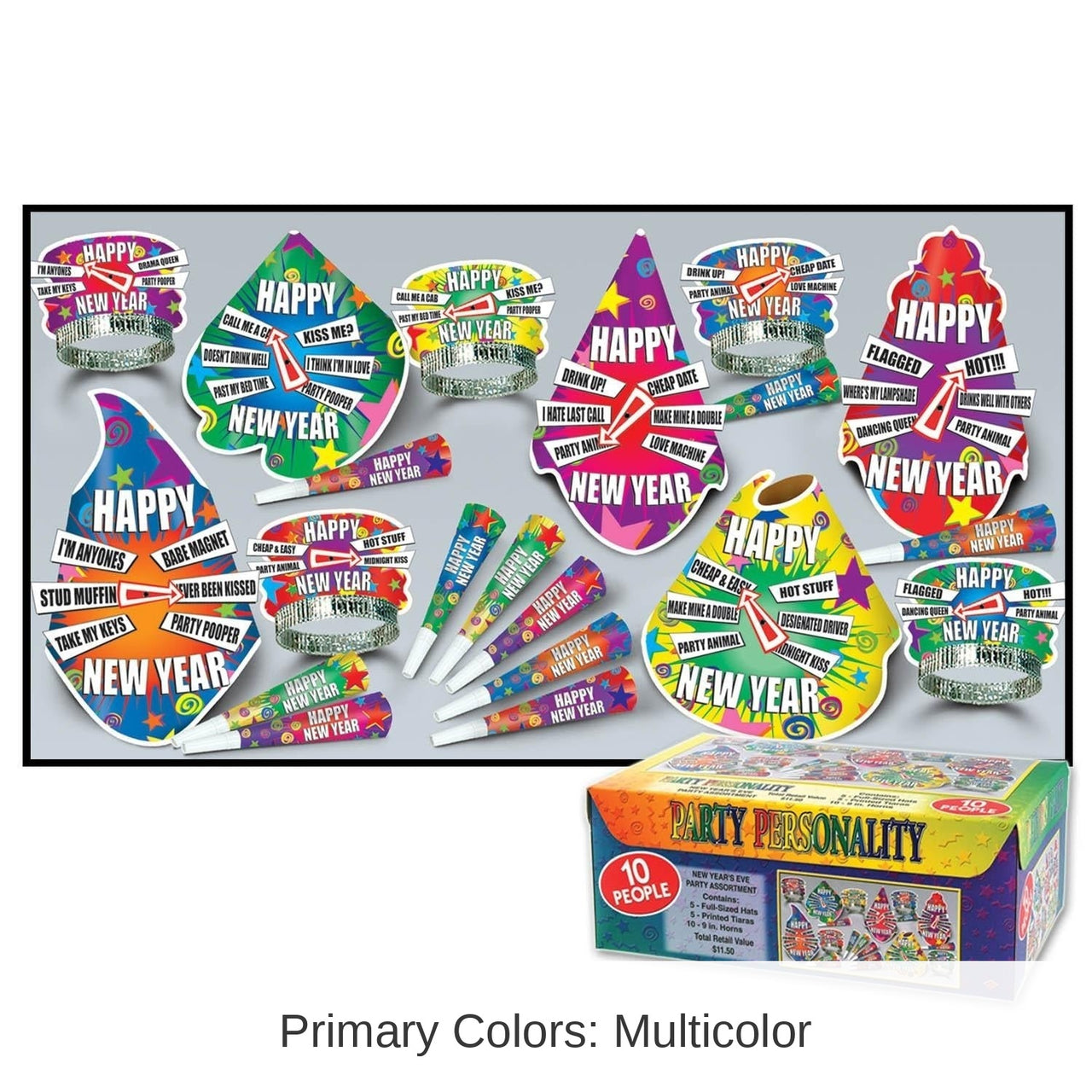 New Year's Eve Party Personality Party Kit for 10