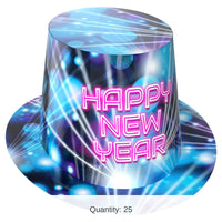 25 Pack Bulk New Year's Rave Hi-Hat