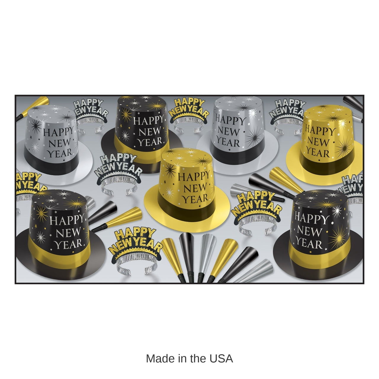 Silver & Gold New Year's Party Assortment for 50