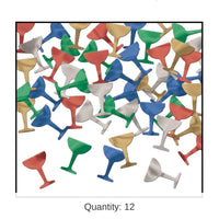 12 Pack Bulk New Year's Eve Confetti Goblets multi-color (1 Oz per Pack)