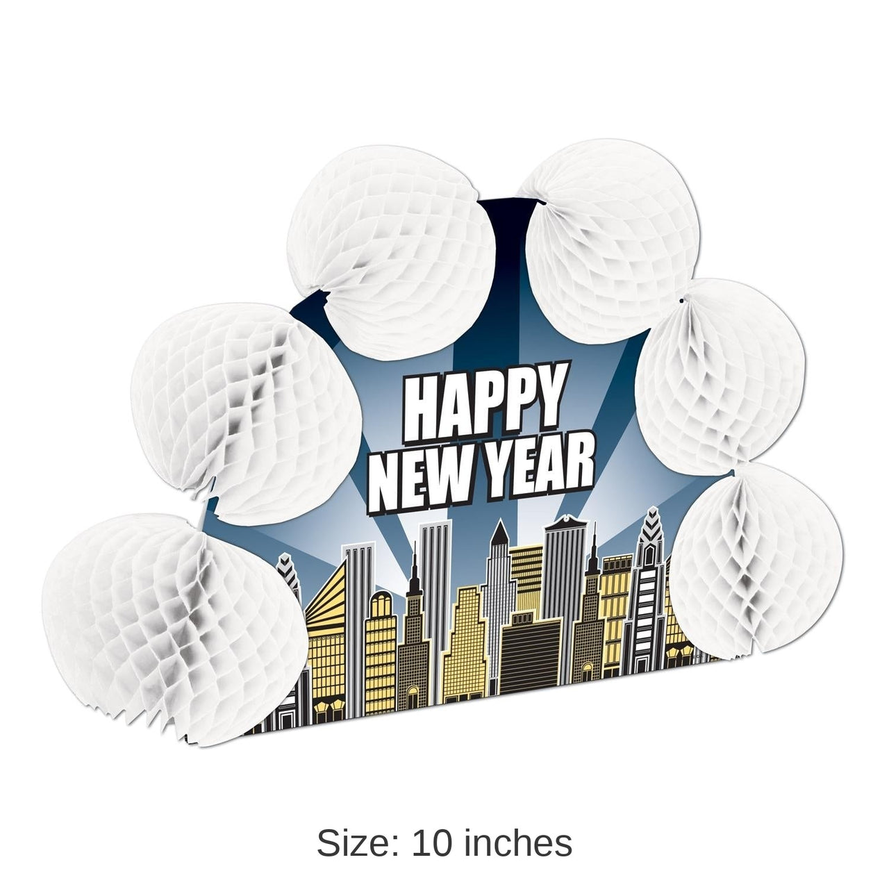 12 Pack Bulk Happy New Year 2-Sided Centerpiece