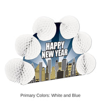12 Pack Bulk Happy New Year 2-Sided Centerpiece