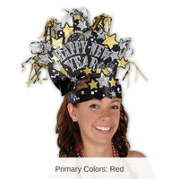12 Pack Bulk Glittered New Year Headdress