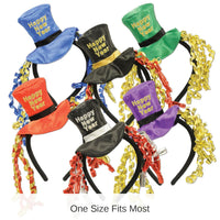 12 Pack Bulk Happy New Year Headbands