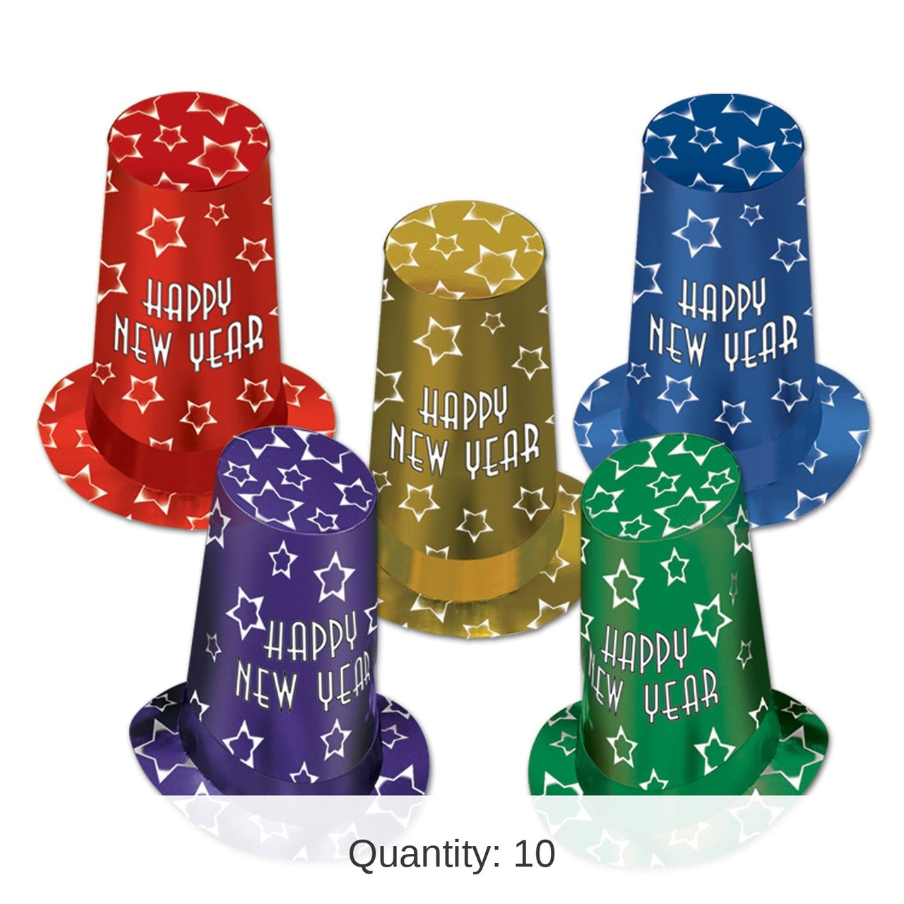 10 Pack Bulk New Year Super Hi-Hats