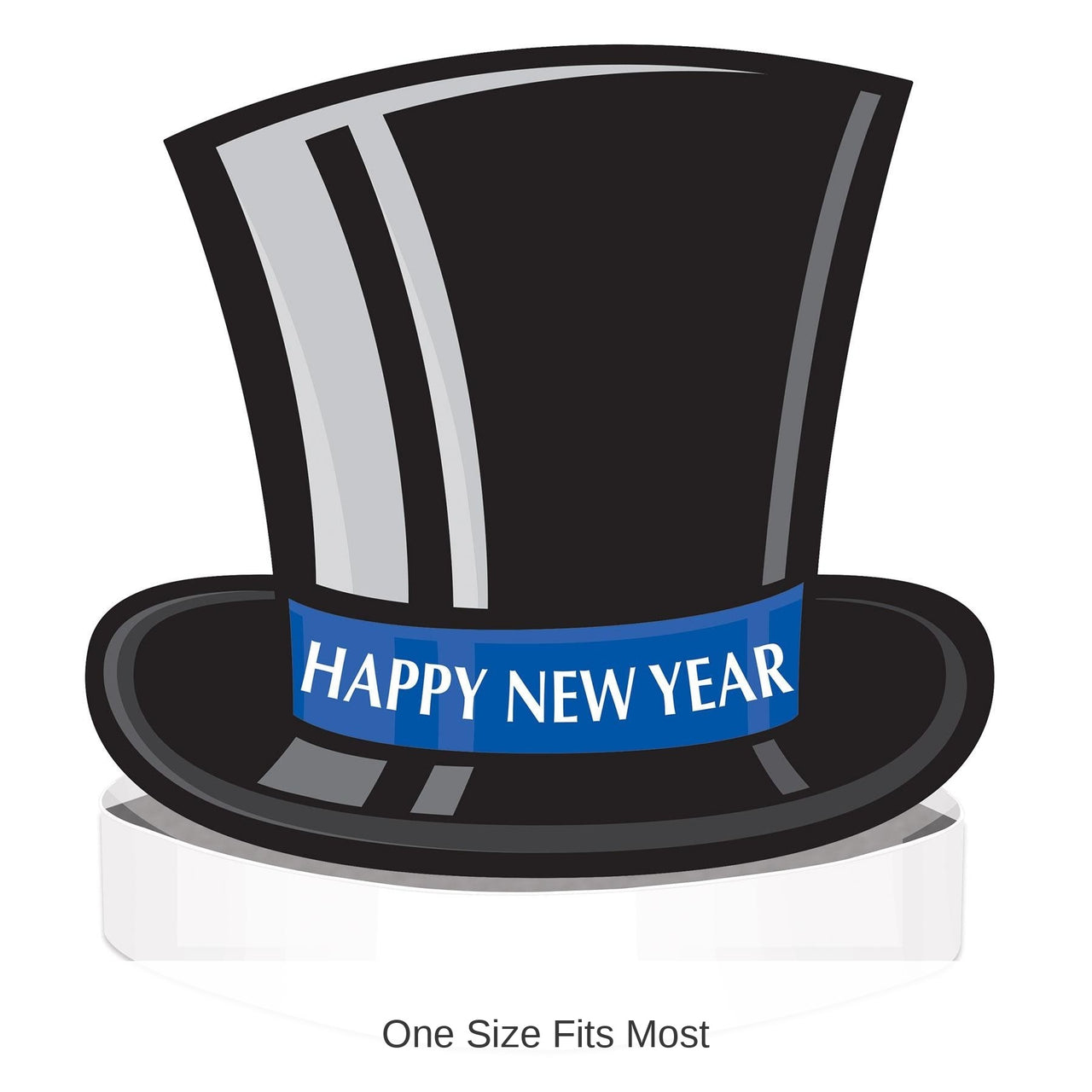12 Pack Bulk Happy New Year Top Hat Headband