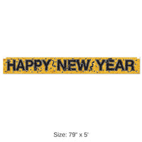 12 Pack Bulk Metallic Happy New Year Fringe Banner`)
