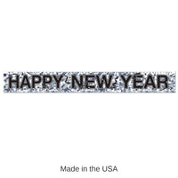 12 Pack Bulk Metallic Happy New Year Fringe Banner