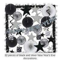 Shimmering Silver New Year's Eve Decorating Kit