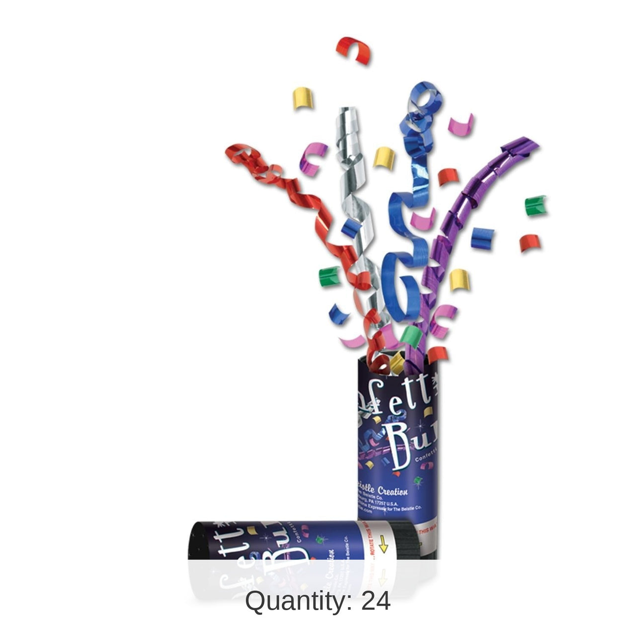 24 Pack Bulk New Year Confetti Bursts - multi-color