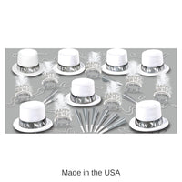 White Ice New Year's Eve Party Kit for 50 People