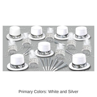 White Ice New Year's Eve Party Kit for 50 People