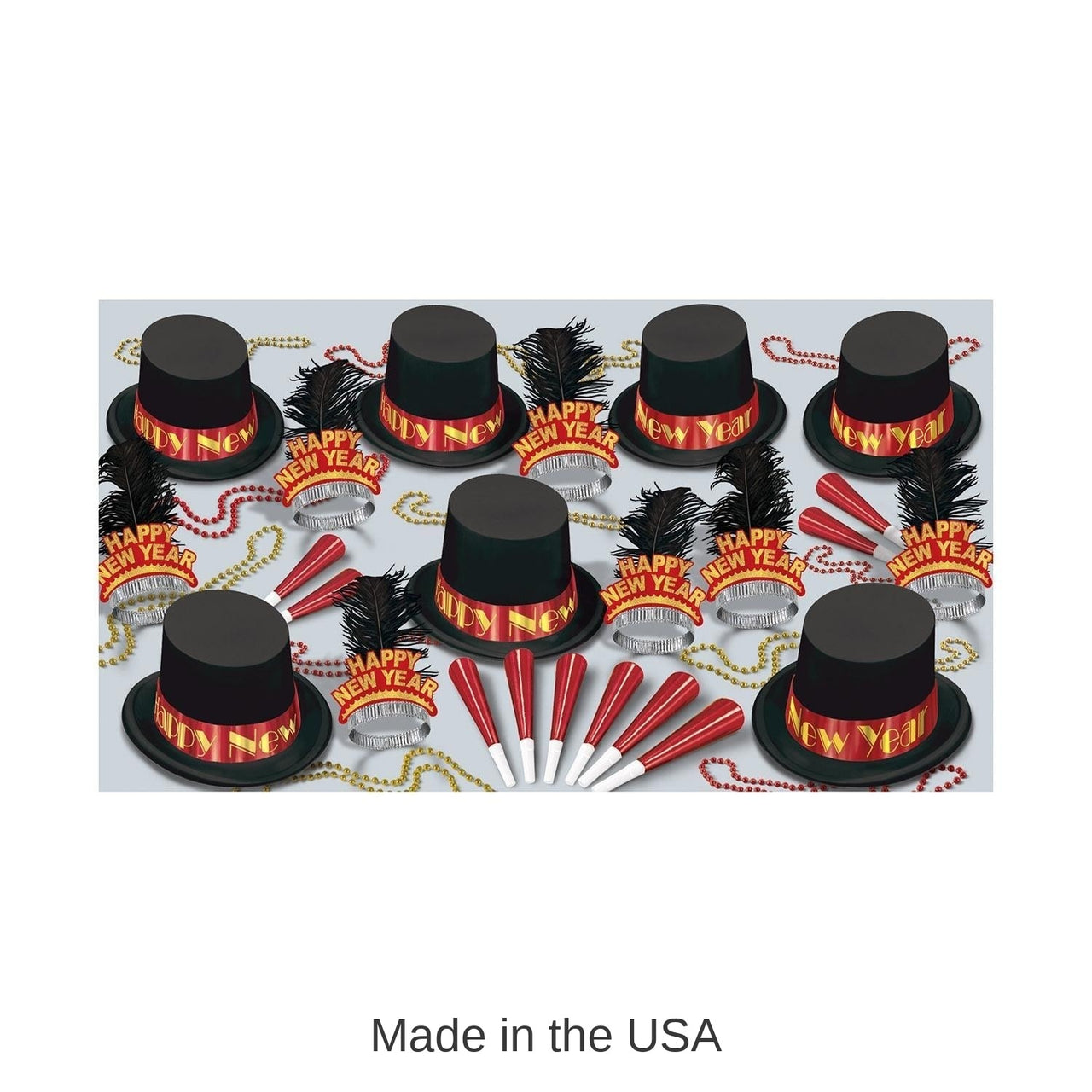 Red Onyx New Year's Eve Party Kit for 50 People