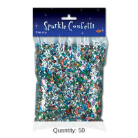 50 Pack Bulk New Year's Eve Packaged Sparkle Confetti (2 Oz/Pkg)