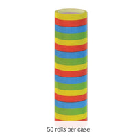 50 Pack Bulk New Year's Eve FR Serpentine Throws- multi-color 18/Roll
