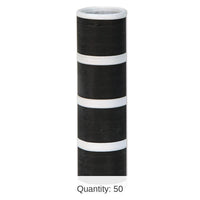 50 Pack Bulk New Year's Eve FR Serpentine Throws- black/white 18/Roll