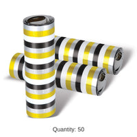 50 Pack Bulk New Year's Eve Metallic Serpentine Throws 18/Roll