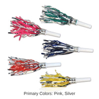 100 Pack Bulk New Year's Eve Fringed Trumpet Noisemakers asst colors