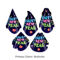 50 Pack Bulk Neon Midnight New Year's Eve Party Hats
