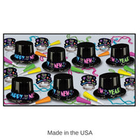 Neon Party New Year's Eve Party Kit for 50 People
