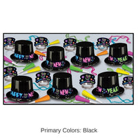Neon Party New Year's Eve Party Kit for 50 People