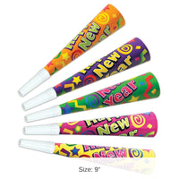 100 Pack Bulk Color-Brite New Years Party Horns