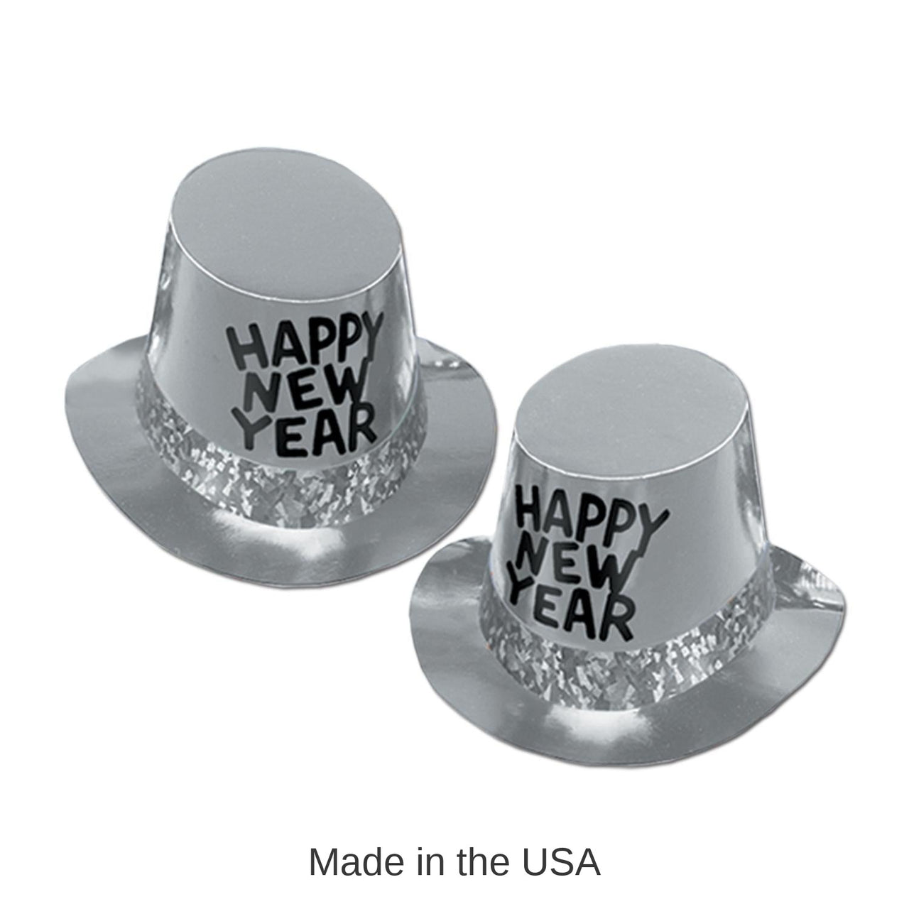 25 Pack Bulk Platinum New Years Party Hi-Hat