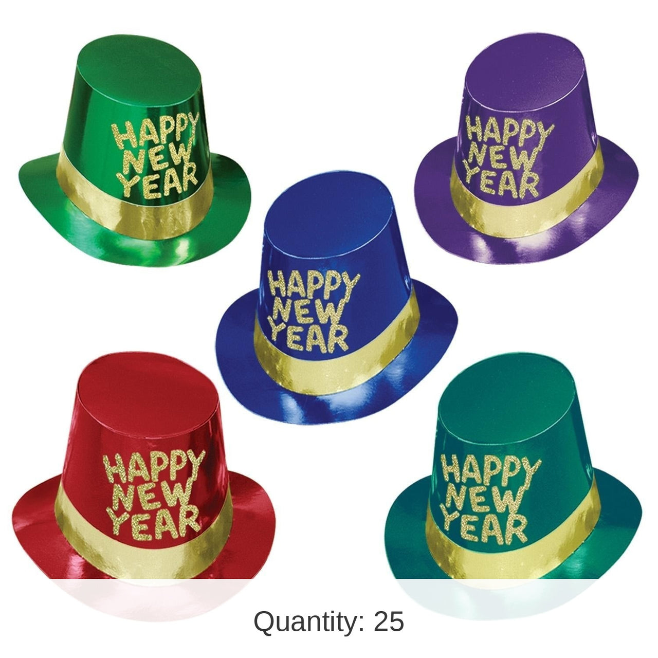 25 Pack Bulk Gold Coast New Years Party Hi-Hats