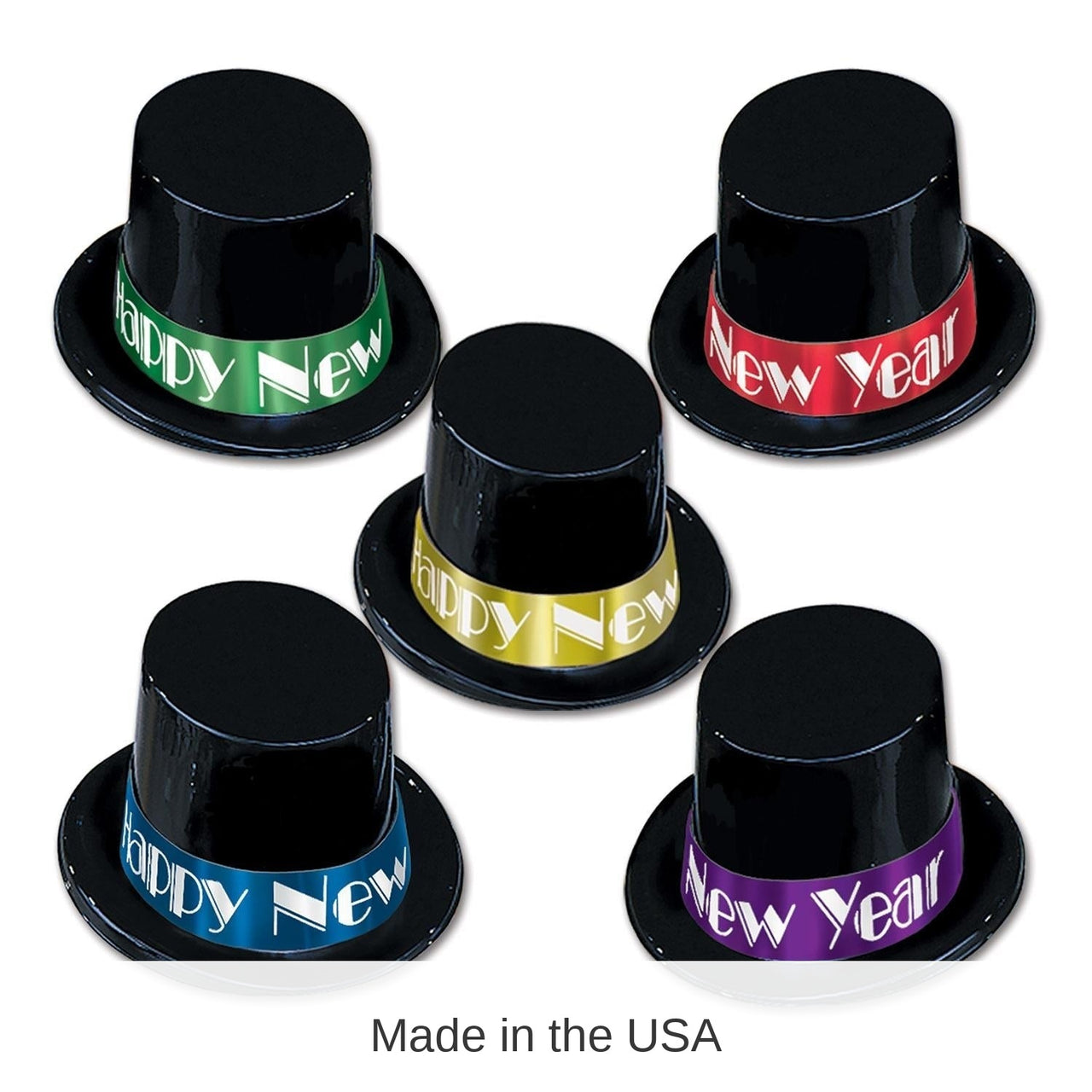 25 Pack Bulk Midnight Magic New Years Party Topper Hats