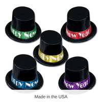 25 Pack Bulk Midnight Magic New Years Party Topper Hats